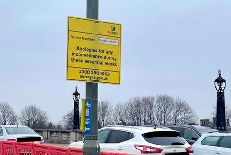 A sign apologising for the inconvenience has been put up (Image: Nub News)