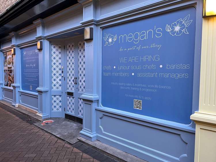 Megan's Dog-friendly restaurant: Signs advertising the restaurant have gone up in Kingston town centre (Image: Megan's)