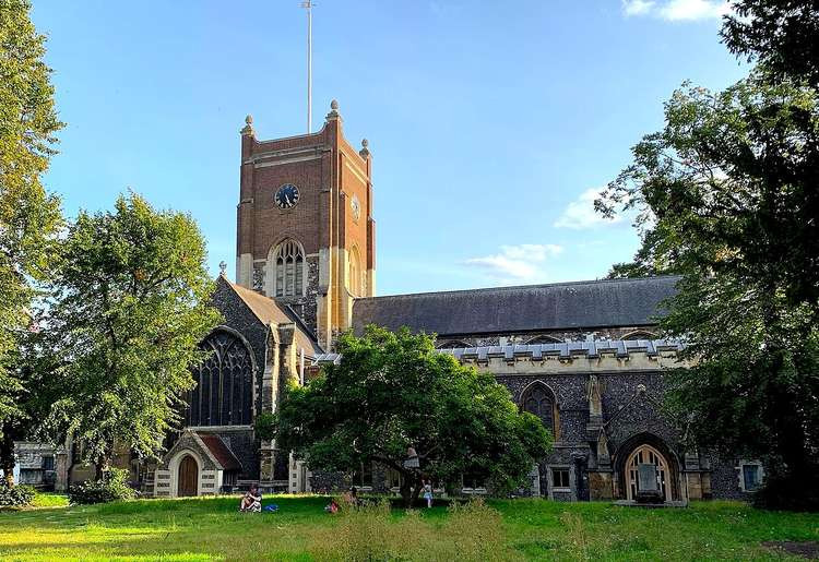 All Saints Church, Kingston. The church is hosting a pop-up vintage clothing sale this Saturday (Image: Hellodavey1902 / CC BY-SA 4.0)