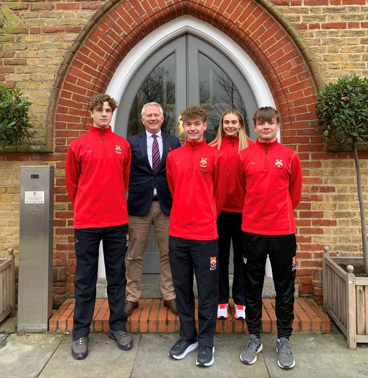 The quartet with Head Master Stephen Lehec (Image: Kingston Grammar School)