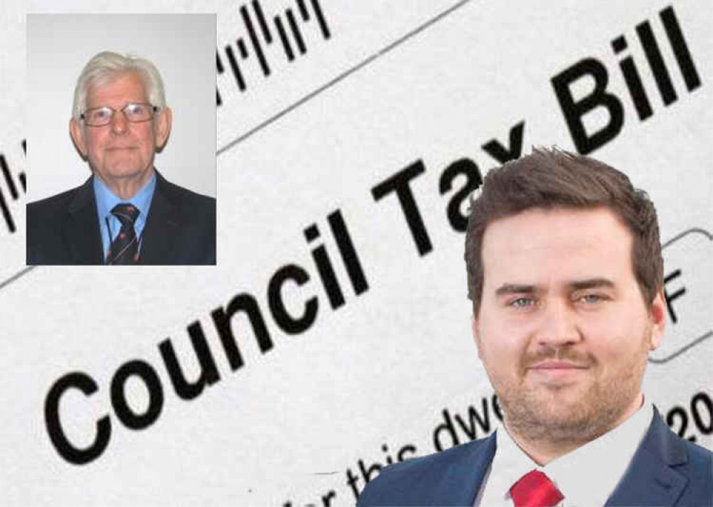 Cllr David Finch (left) and Basildon Council leader Gavin Callaghan agree they do not want to pass big charges on to council taxpayers