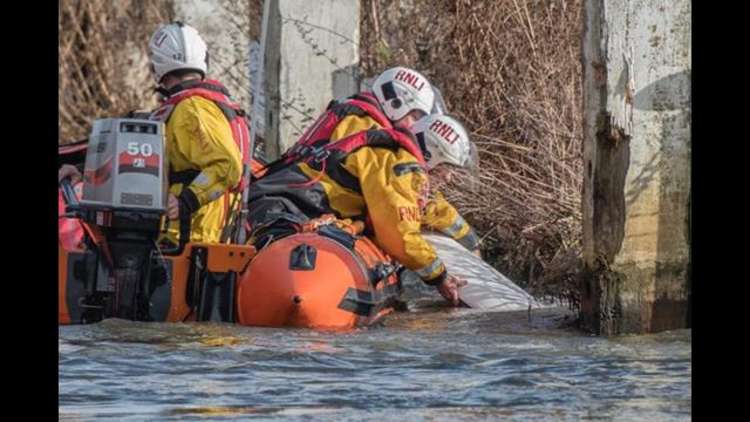 Teddington RNLI also rescued a kayaker from near the weir in 2017 (Image: Sue Lindenberg)