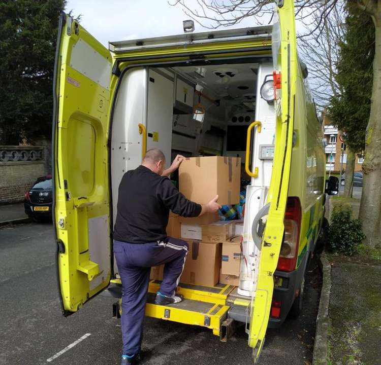 The boxes will be transported to Ukraine in ambulances driven across Europe