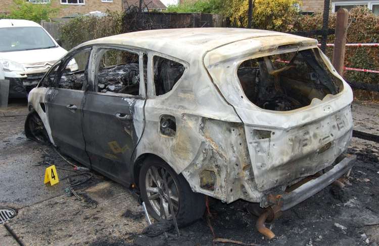 The stolen Ford S-Max was set on fire that night