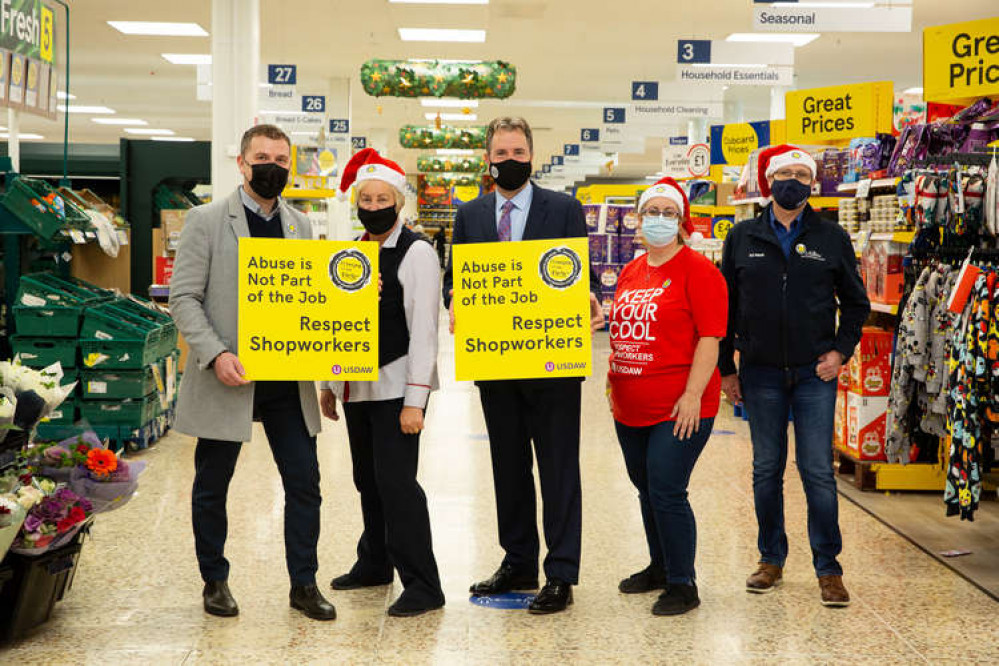 from L to R: Milan Pavlik (USDAW trade union), Ali, Dan Norris, Paula and Phil.