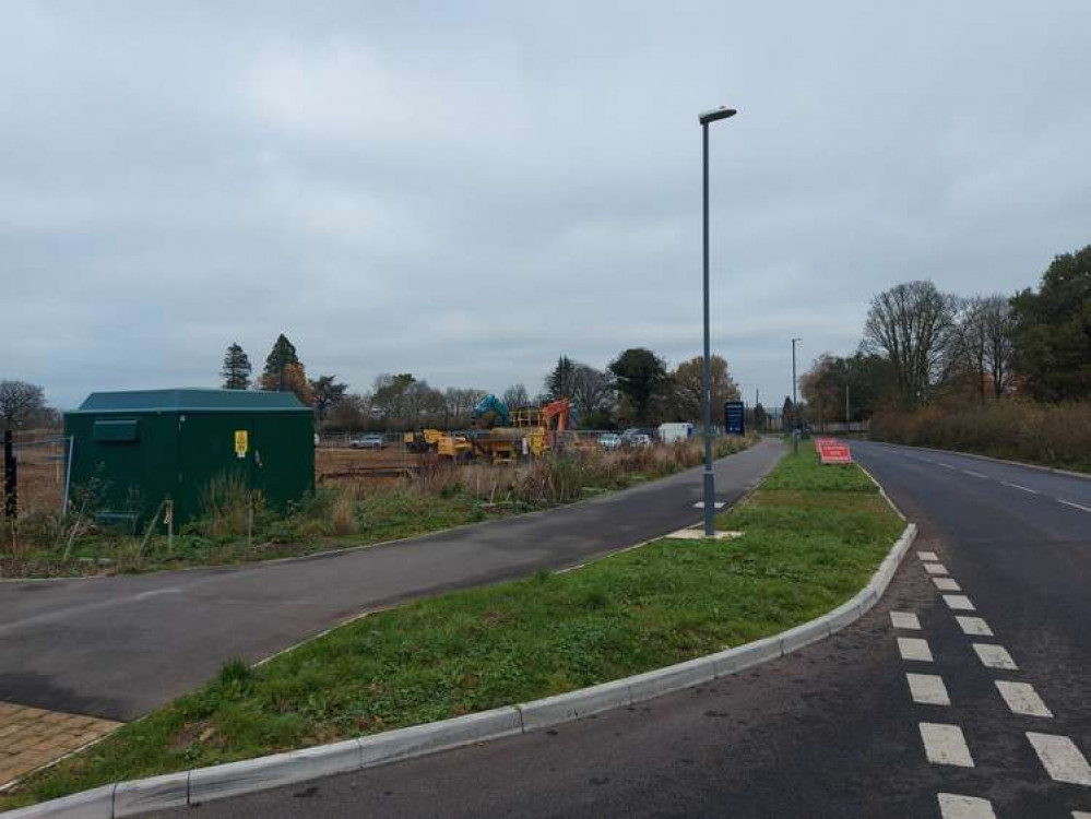 Work is moving on a apace at the new housing development adjacent to the new Midsomer Norton Primary School