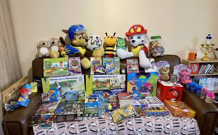 All these toys to give away as some wonderful surprises from Santa
