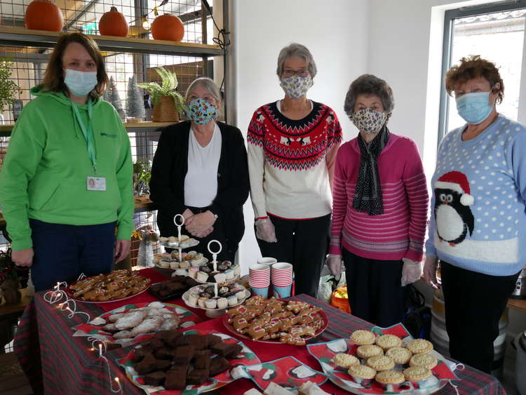 Margaret, Jane and Sheila of the Midsomer Norton Friends' Group and local supporter, Kathleen Graham