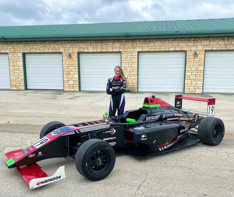 Emily with the Kiwi F4US Car 4