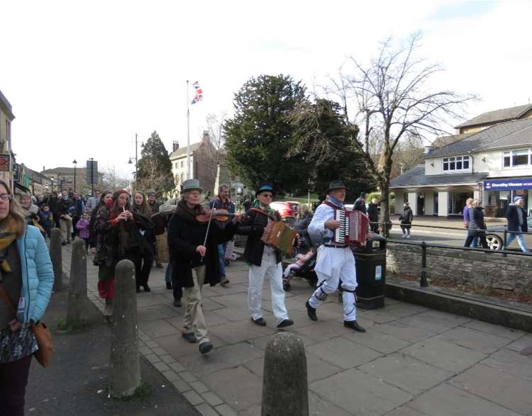 The procession led from Midsomer Norton Town Hall : Photo : Vickie Selway