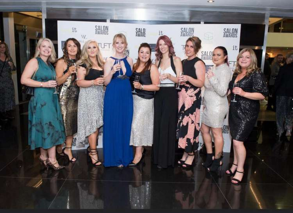 The staff at Temple Hair and Beauty Spa celebrated another round of awards