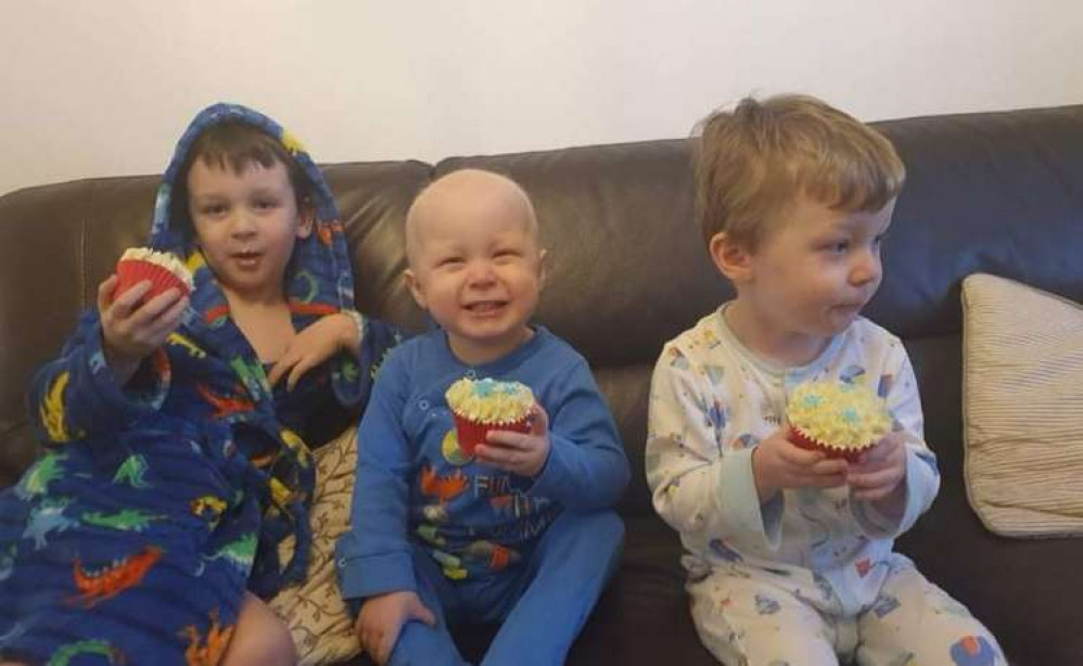 Harry and his brothers George and Ollie always celebrate finishing a treatment block with cupcakes!