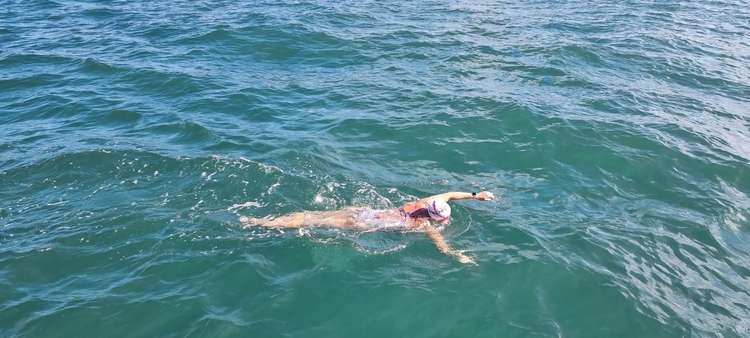 Jennie was part of a team who swam the English Channel in September.