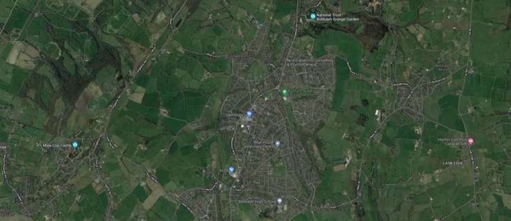 An aerial view of Biddulph. Image credit: Google