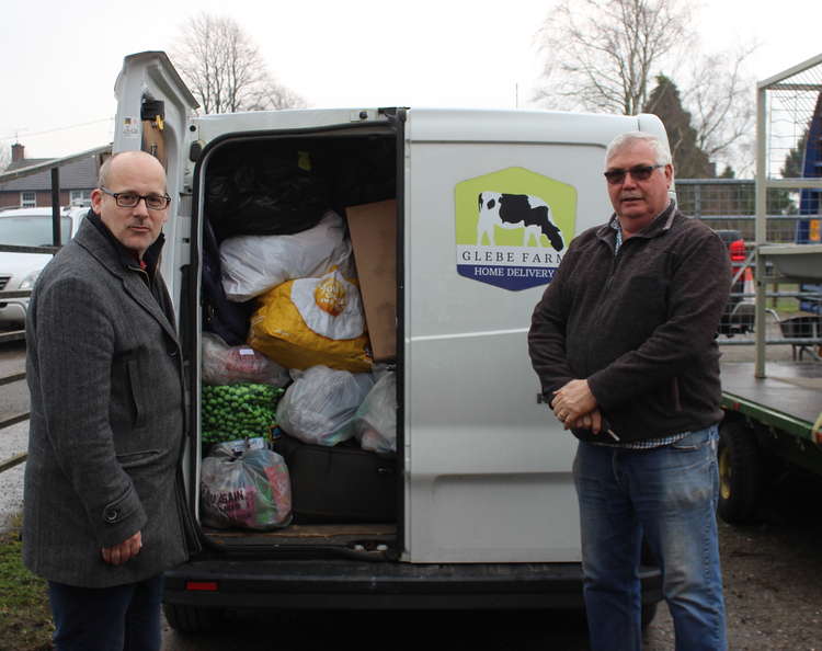 Mark Bailey (left), from Biddulph, hosted one of the busiest Ukrainian donation points in Cheshire.