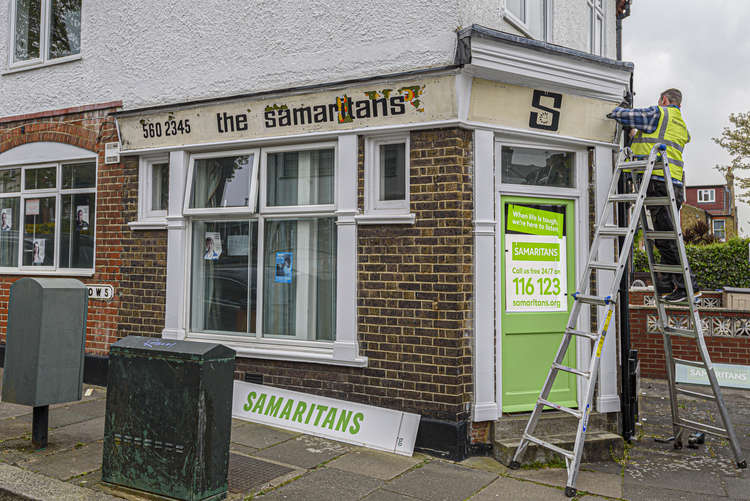 Ealing Samaritans preparing for their 50th anniversary year in 2020 with a makeover of their South Ealing headquarters - a former Fullers off-licence that they moved into in 1987. (Image: Ealing Samaritans)