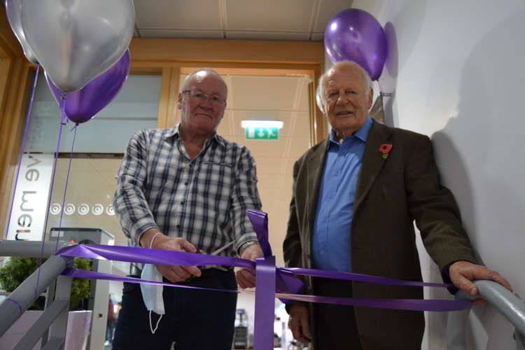 Bridport Leisure Centre's new gym was officially opened by Malcom Heaver and Arthur Watson