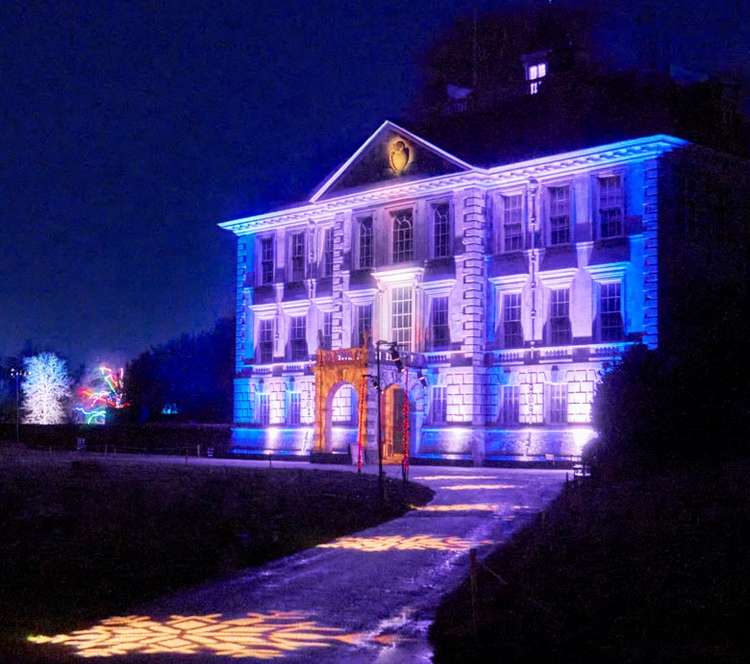 The illuminated Christmas trail at Kingston Lacy (Image: Sony Music)