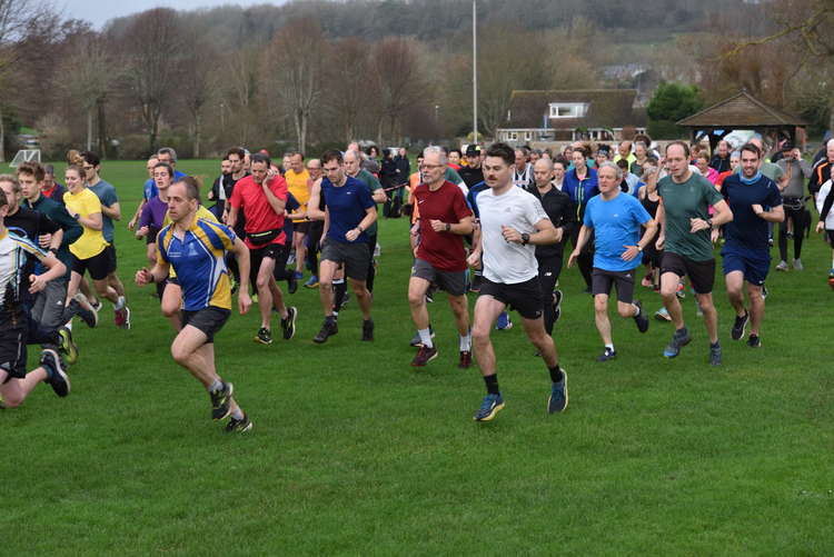 Bridport St Mary's parkrun on New Year's Day (Image: Tim Russ)