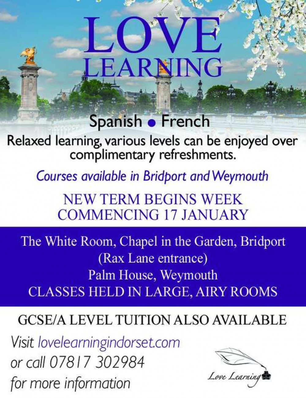 Learn French and Spanish in Bridport with Love Learning