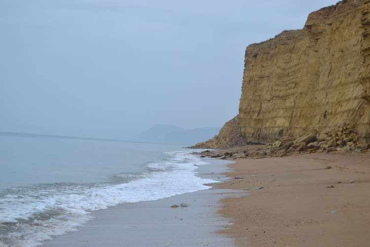 There has been a large cliff fall at Burton Bradstock