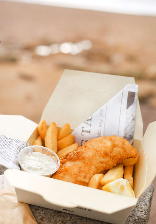 The Hive Beach Cafe will be giving away 20 portions of fish and chips to celebrate the launch of its new takeaway packaging