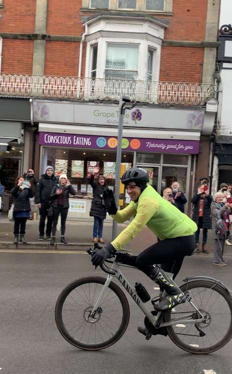 Tom Daley comes to Bridport! The Olympian cycled through town as part of his epic endurance challenge