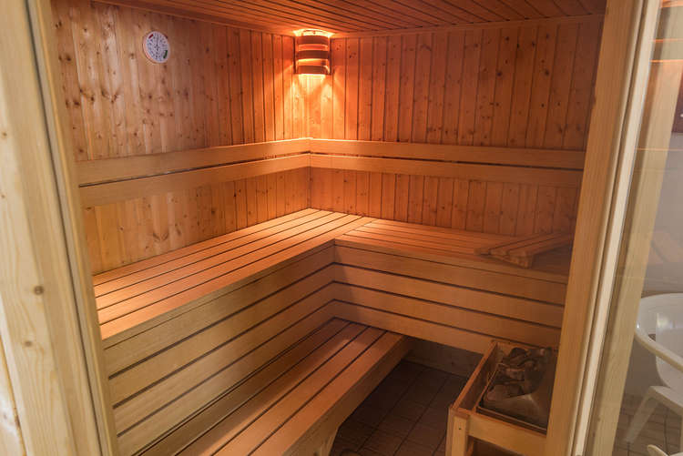 The sauna at Highlands End Leisure Club