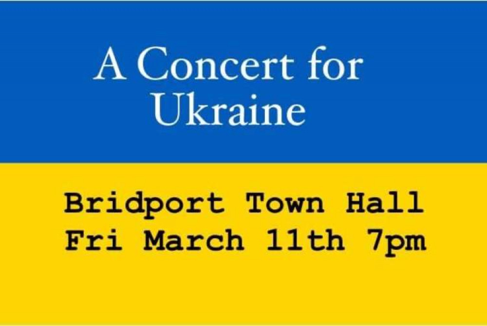 A Concert for Ukraine will take place in Bridport Town Hall this Friday