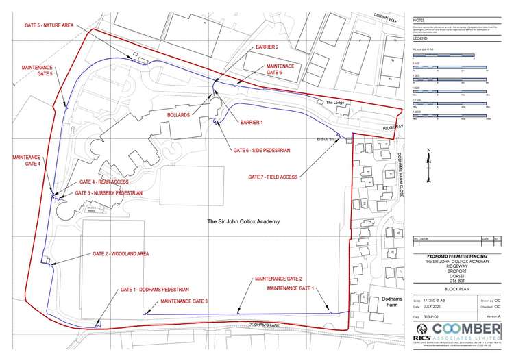 The plan of the fencing line