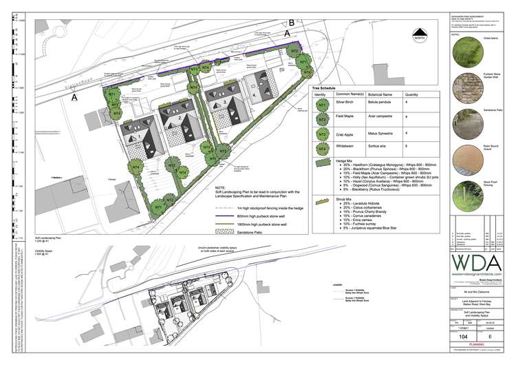 Plans for the four homes