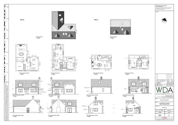 Plans for the four homes