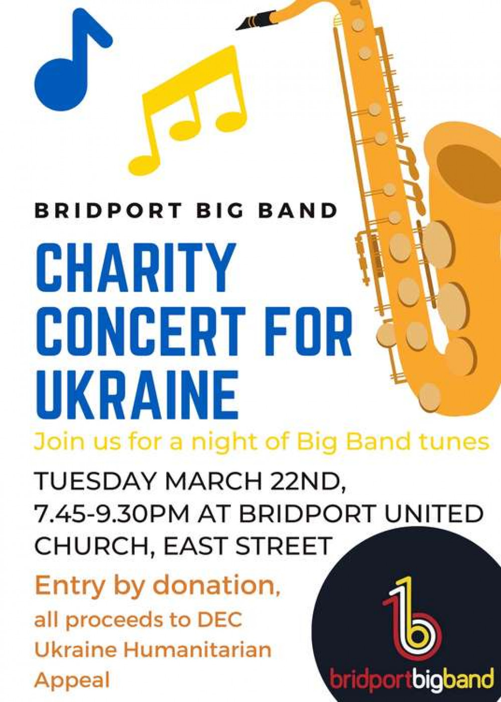 Bridport Big Band to host charity concert for Ukraine