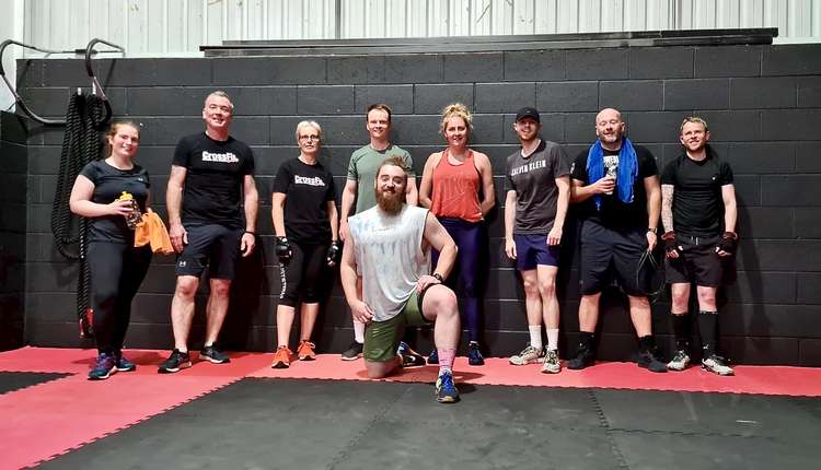 Matt and his class at Coalville CrossFit