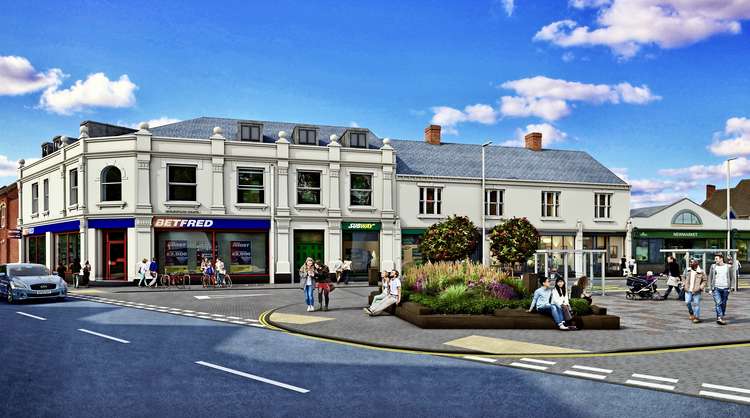 An artist's impression of how the new Coalville town centre development will look