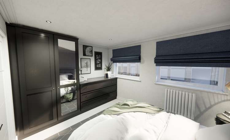 An image of one of the bedrooms in the planned new apartments