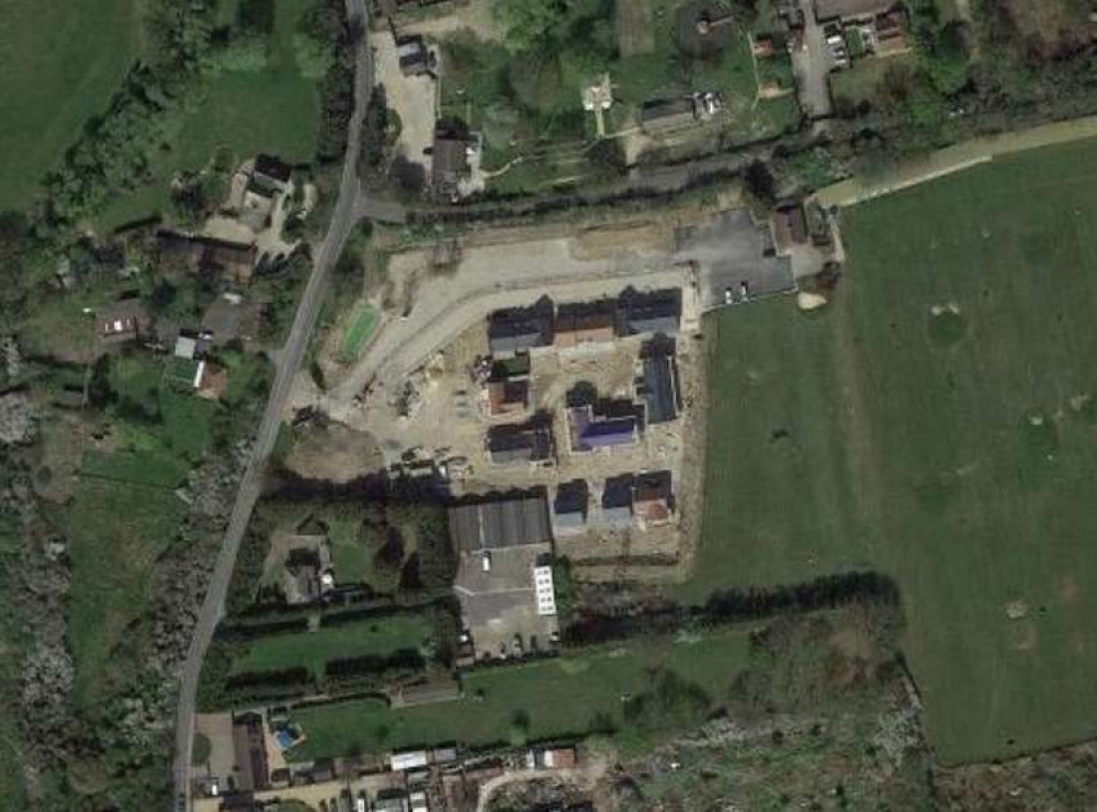 An aerial view of the proposed site on Hardings Elms Road, Basildon.