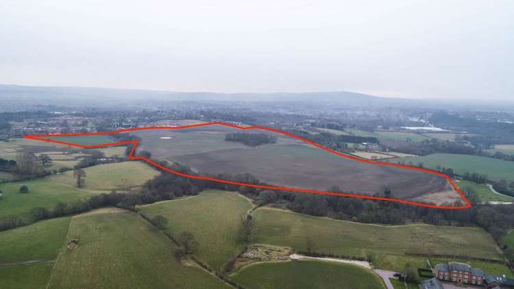 Located on the northern outskirts of Congleton, 454 homes could be built on land between Manchester Road And Giantswood Lane, Congleton. (Image - Whittaker and Biggs)