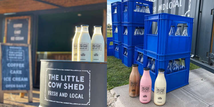 Their mouth-watering milkshakes include chocolate and strawberry flavours for £2 each. You can also get regular milk there from £1.20. (Image - The Little Cow Shed)