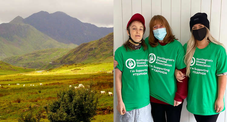 Congleton woman Kelly Gordon (right) will hike Mt Snowdon in memory of her beloved cousin Michelle. Also pictured is Michelle's auntie Bev (centre) who is also Kelly's mum. (Image - CC 2.0 Hefin Owen from Wales Cropped bit.ly/3LLA6fk)