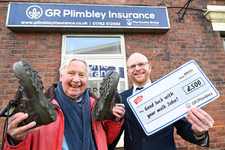 The first funds have been donated to John Bamford's cause, who organises a charity walk regularly attended by residents of Congleton.