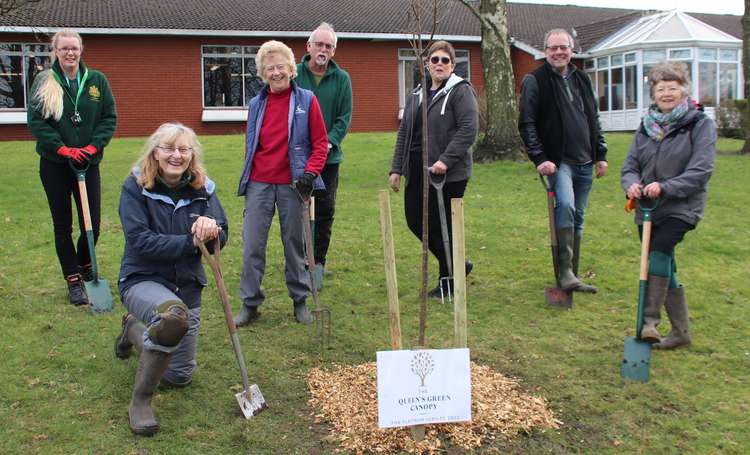 Trees for Congleton and Congleton In Bloom volunteers assisted the planting.