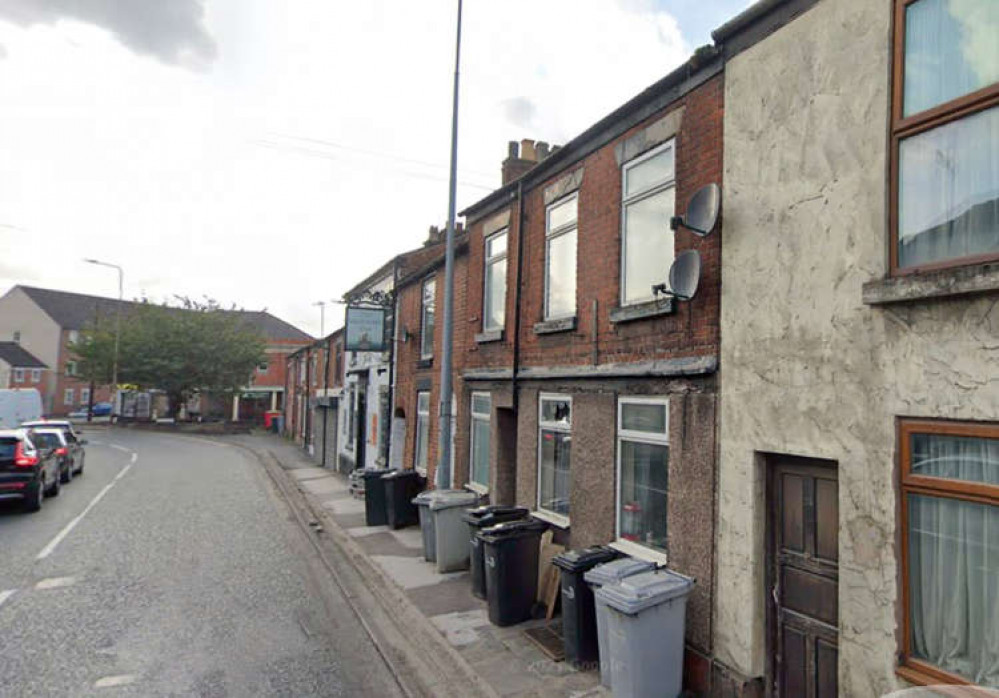 Congleton: The scorched home before the fire.