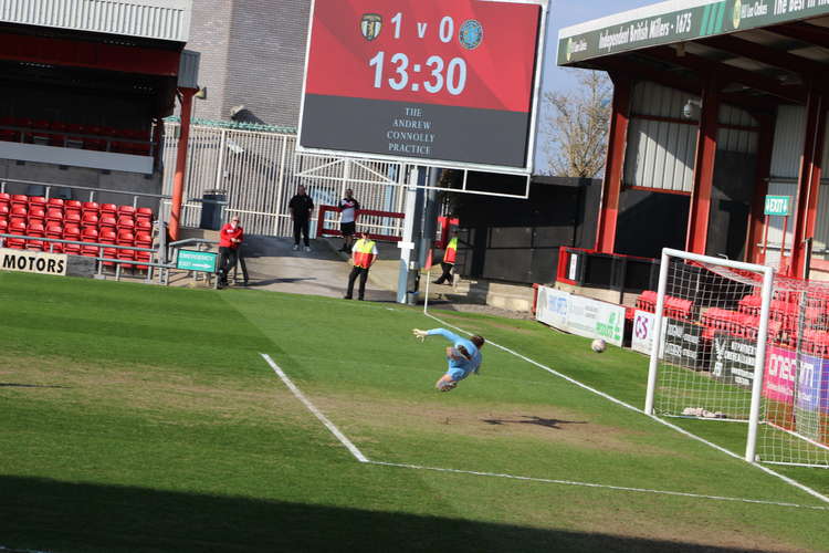 Congleton played with a back five, which prevented Macclesfield from scoring more.