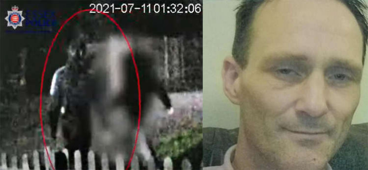 Police are seeking to identify the man caputured on CCTV in connection with the murder of Terry Leeks (right).