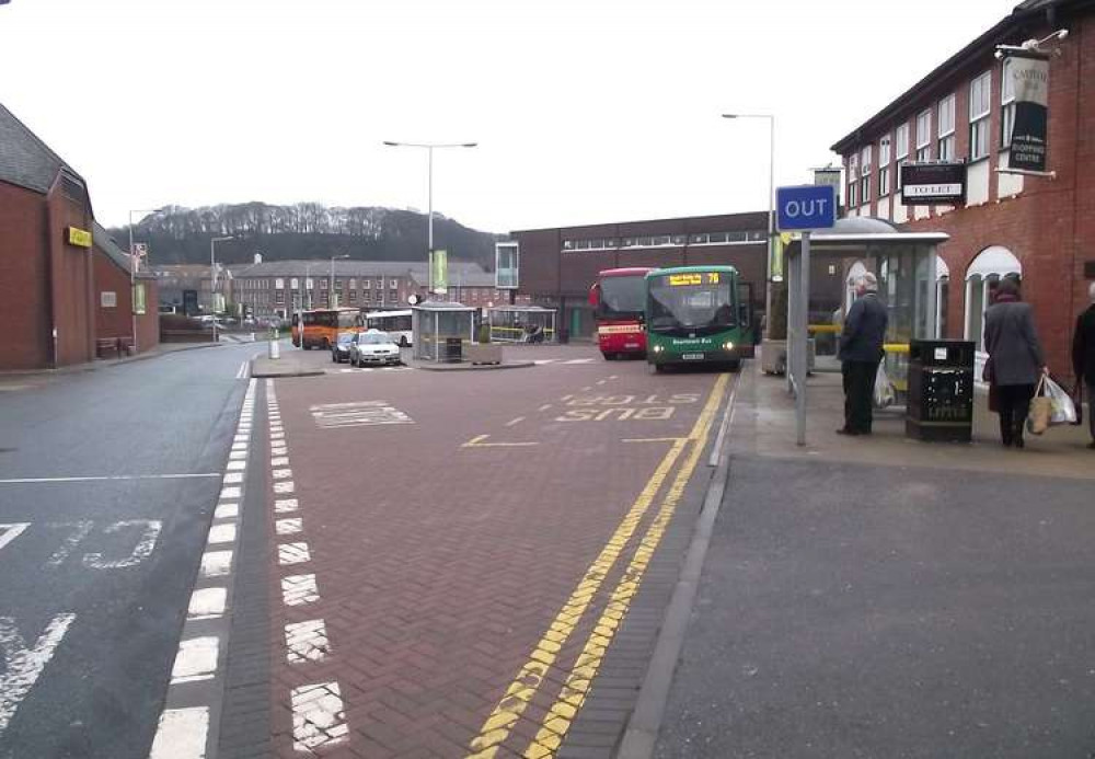 Congleton Bus Station on Market Square. (Image - CC 2.0 Unchanged Jonathan Kington bit.ly/37phCS8)