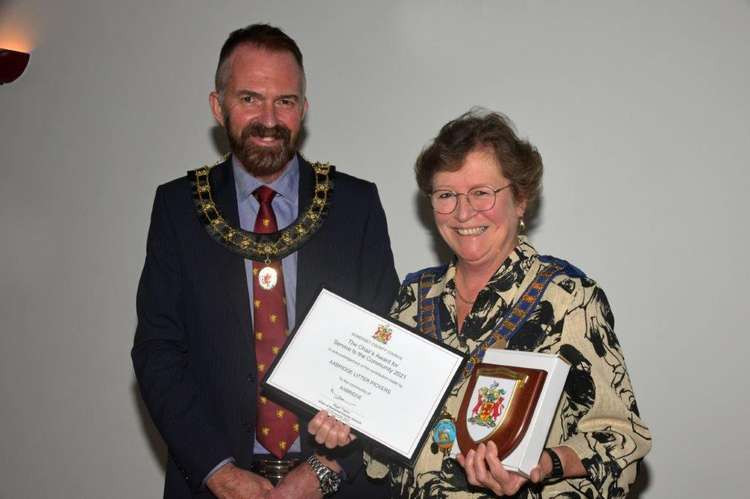 Axbridge Litter Pickers get their award