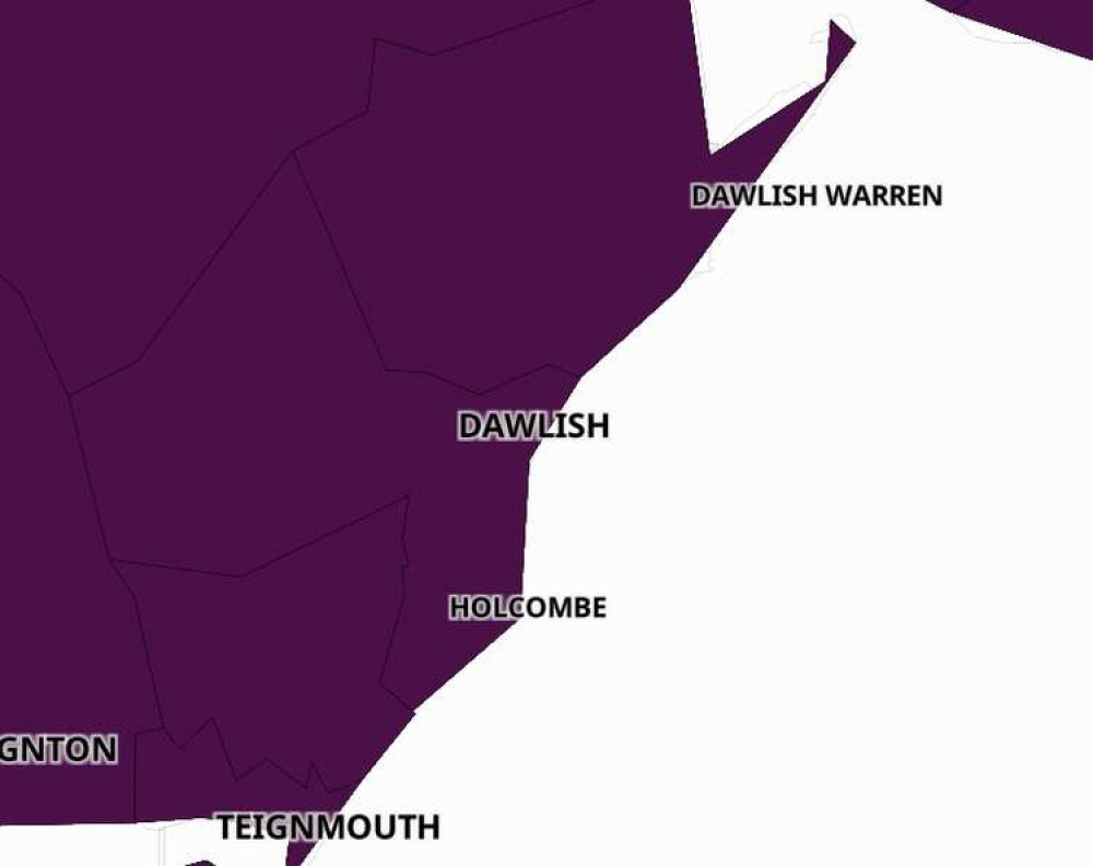 Dawlish coronavirus map