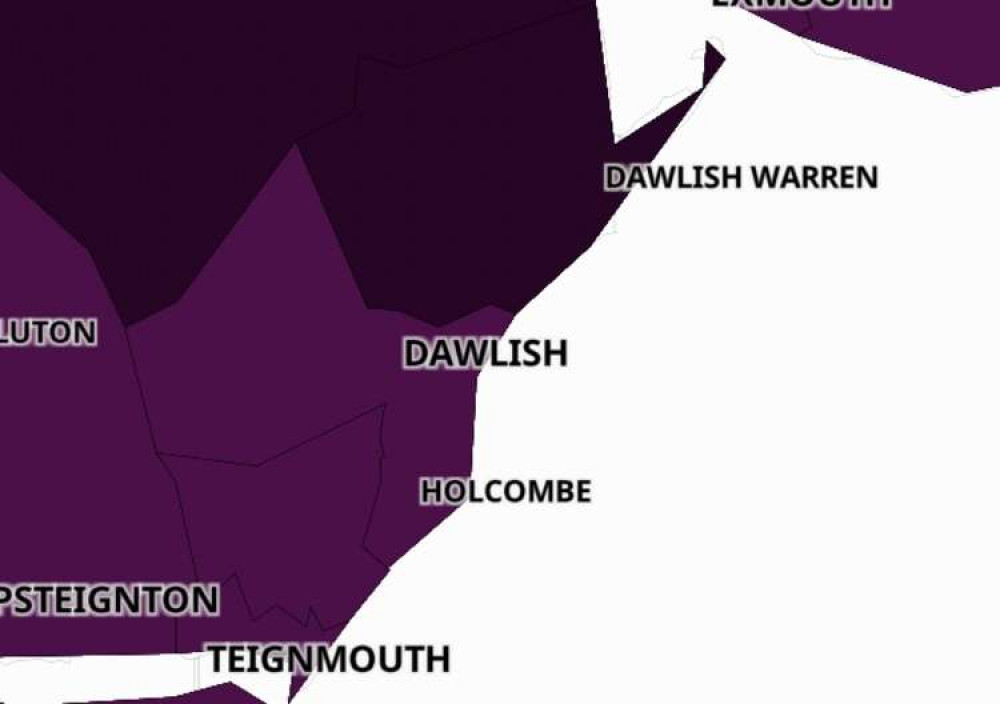 Dawlish coronavirus map