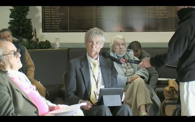 Cllr Gary Taylor delivering his apology (Image: TDC YouTube)